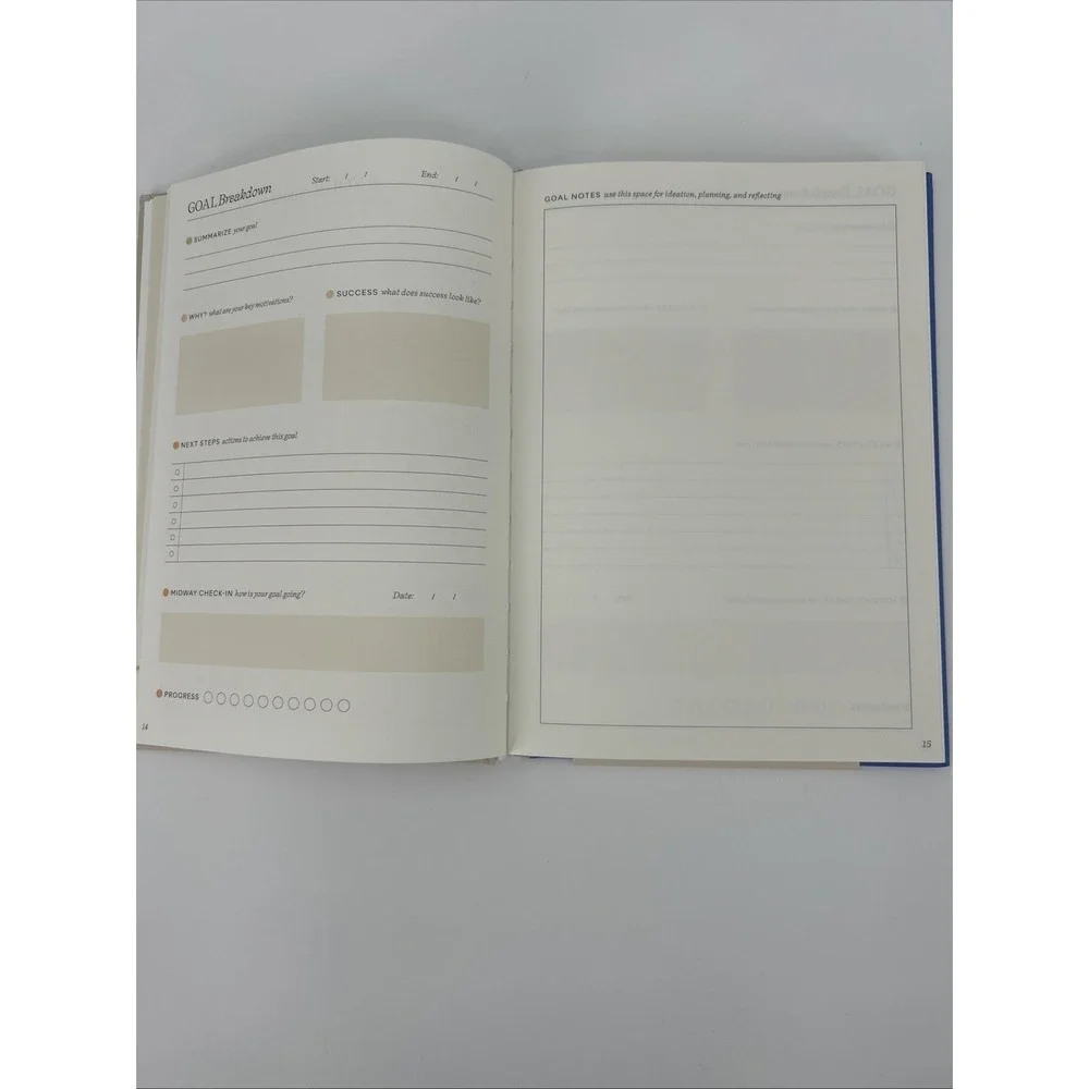 Papier Productivity Planner Start Fresh Every Day Blue Hardcover 16 Week Undated
